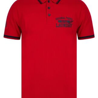 Polo Shirts Fotos Cotton Pique Polo Shirt in Barados Cherry / S - Tokyo Laundry