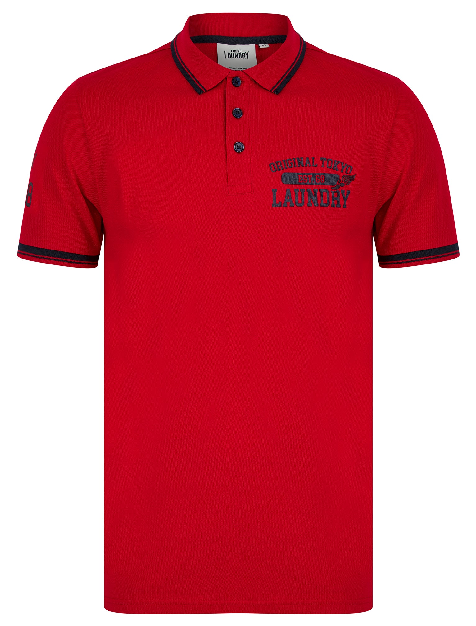 Polo Shirts Fotos Cotton Pique Polo Shirt in Barados Cherry / S - Tokyo Laundry