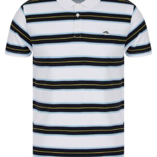 Polo Shirts Urlwin Yarn Dyed Striped Cotton Pique Polo Shirt in Blue Bell - Le Shark / S - Tokyo Laundry