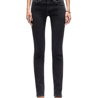 Re/Done The Slim Cig Mid Rise Jeans in Back to Black