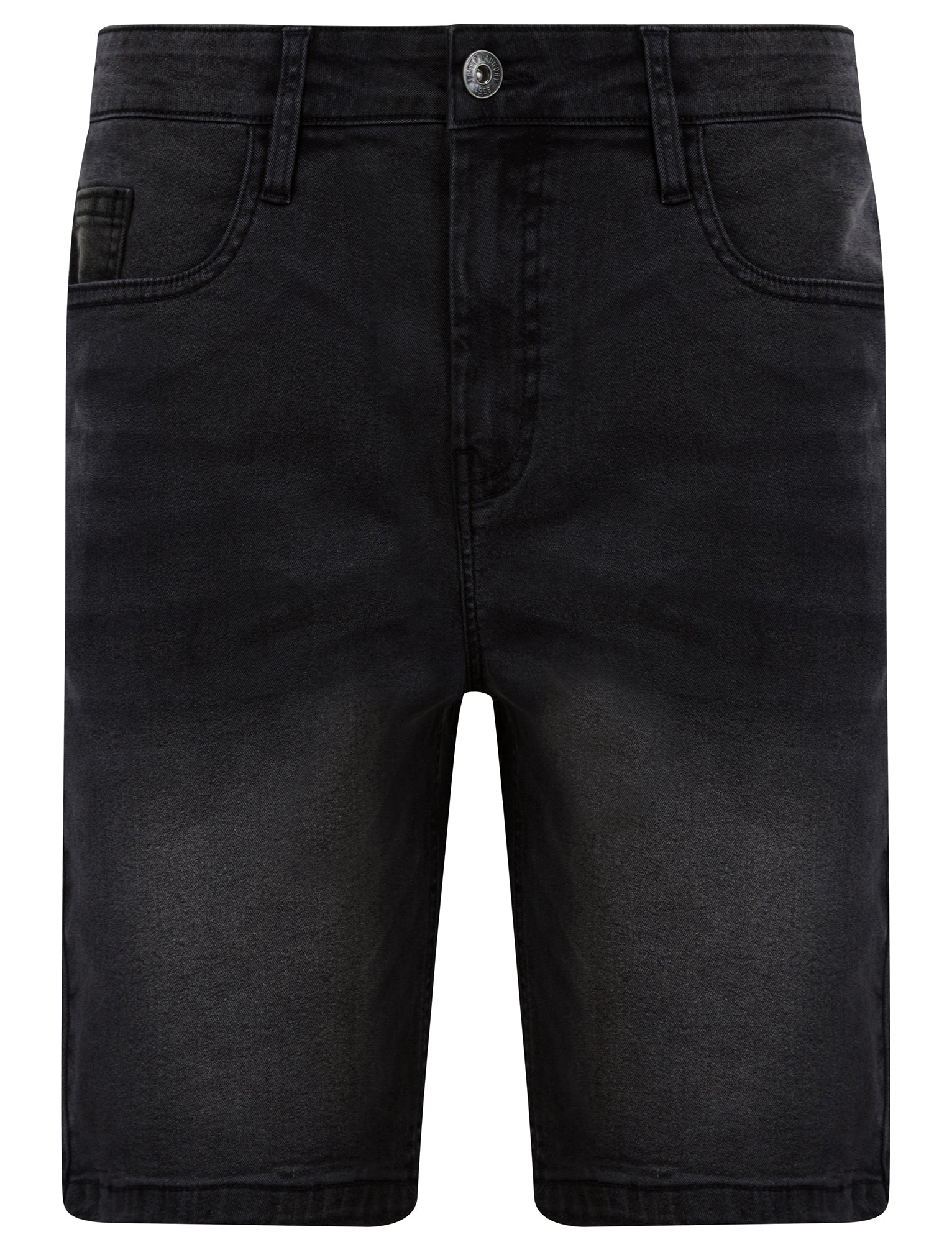 Shorts Vernel Stretch Cotton Slim Fit Denim Shorts in Black / S - Tokyo Laundry