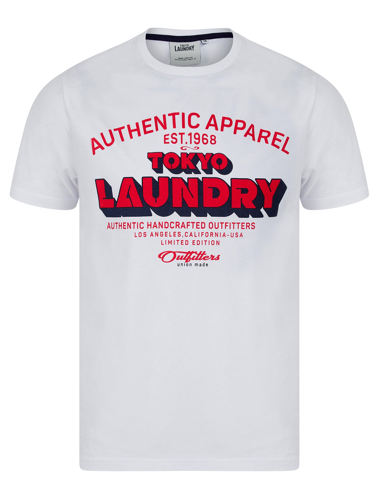 T-Shirts Cyprus Motif Cotton Jersey Crew Neck T-Shirt in Bright White / S - Tokyo Laundry