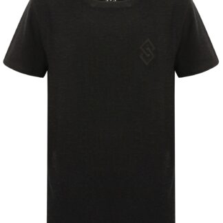 T-Shirts St Rigal Textured Longline T-Shirt in Jet Black - Saint & Sinner / XS - Tokyo Laundry