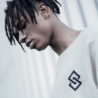 T-Shirts St Vega Ribbed Jersey Longline T-Shirt in Optic White - Saint & Sinner / XS - Tokyo Laundry