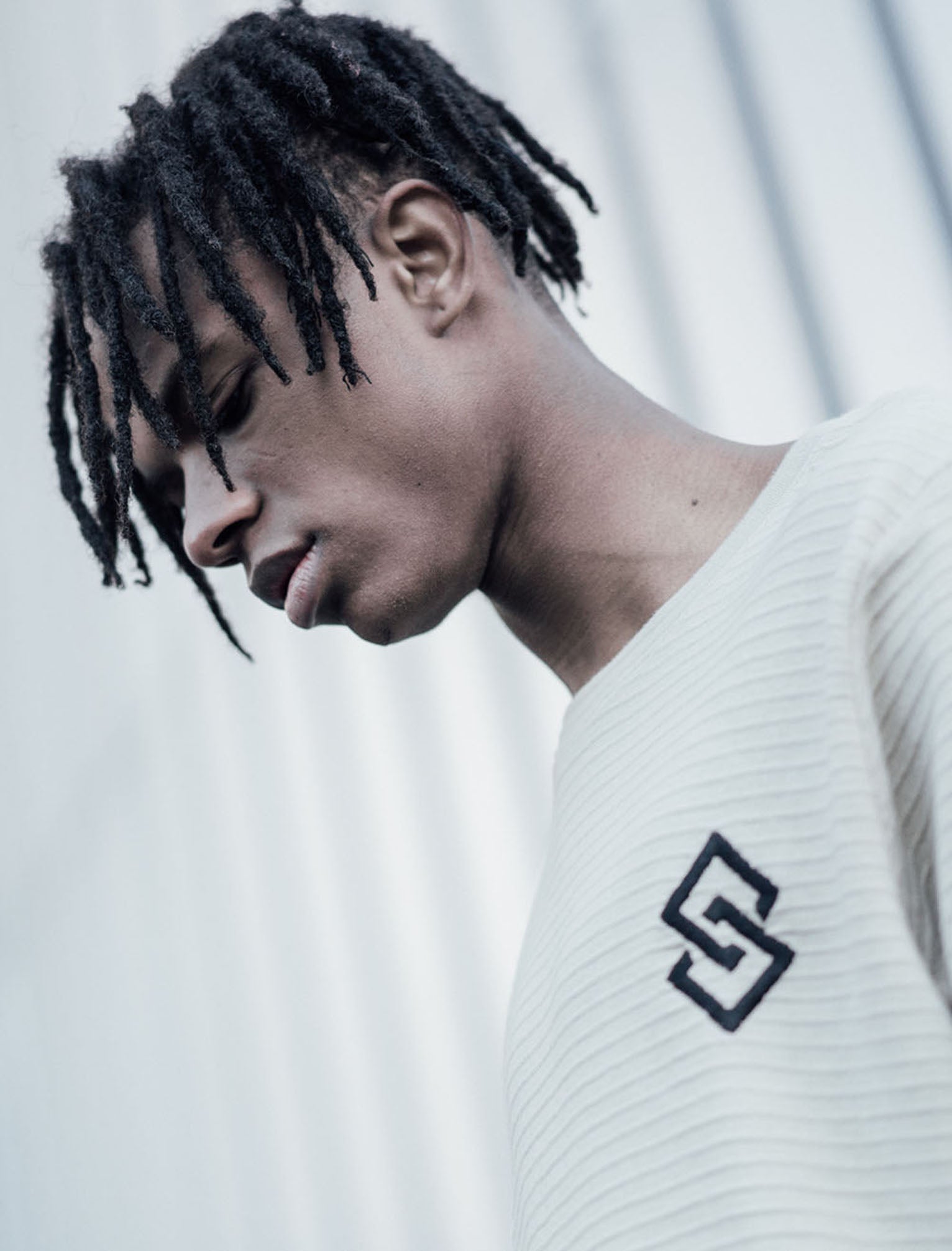T-Shirts St Vega Ribbed Jersey Longline T-Shirt in Optic White - Saint & Sinner / XS - Tokyo Laundry