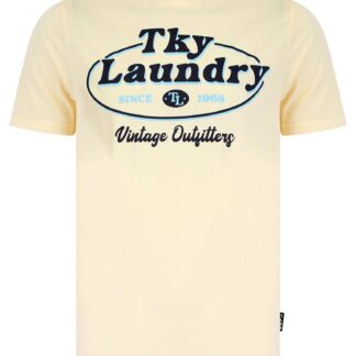 T-Shirts Standard Motif Cotton Jersey T-Shirt in Tofu / S - Tokyo Laundry