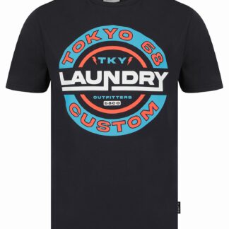 T-Shirts Tremper Motif Cotton Jersey T-Shirt in Sky Captain Navy / S - Tokyo Laundry
