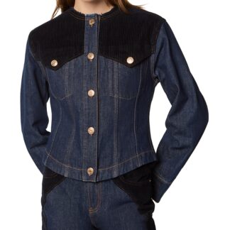 TRESSE Vanto Denim Velvet Trim Jacket