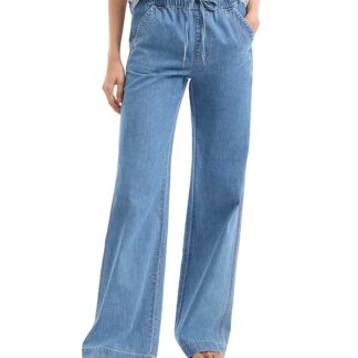 Veronica Beard Dunford High Rise Wide Leg Jeans in Amethyst Forest