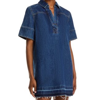 Veronica Beard Felice Denim Released Hem Dress
