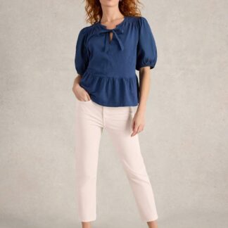 White Stuff Mid Rise Straight Leg Cropped Jeans Natural