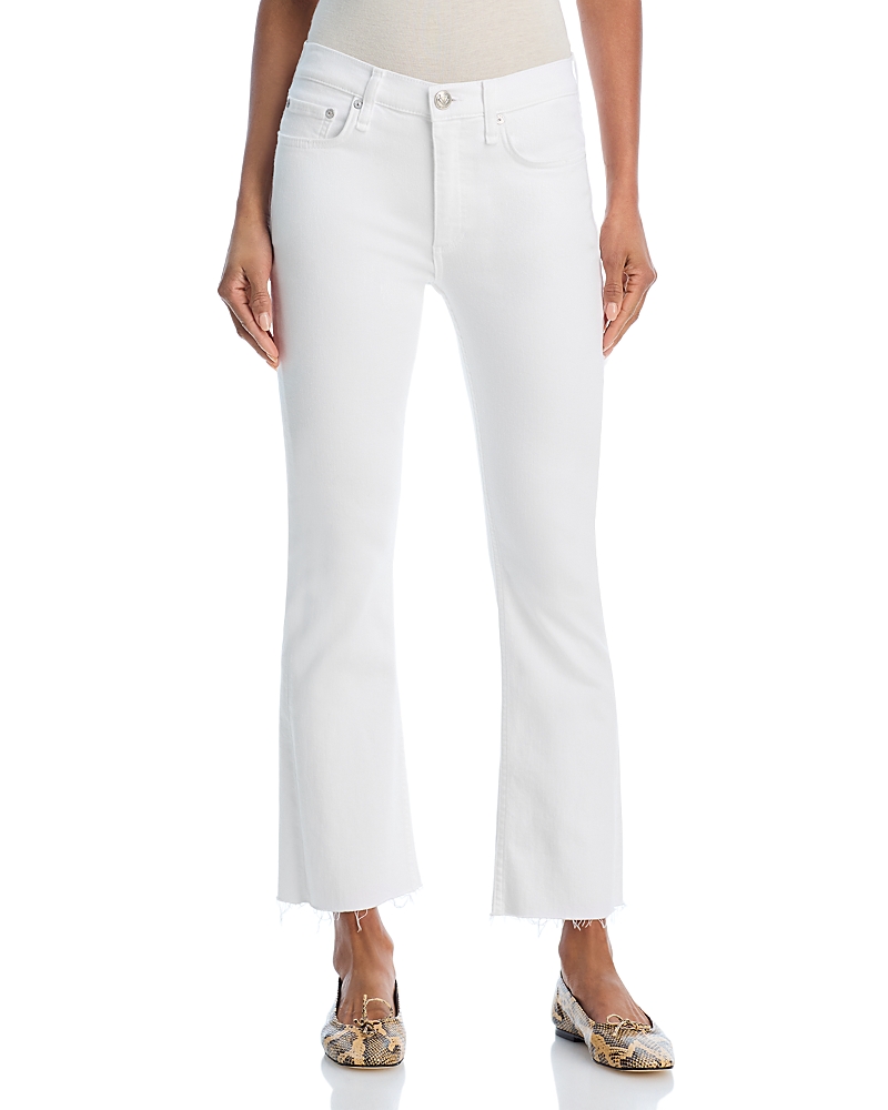 rag & bone Flexi Peyton High Rise Ankle Bootcut Jeans in Optic White