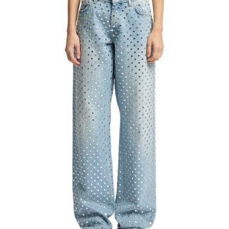 7 For All Mankind Straight Trouser High Rise Jeans in Bleach