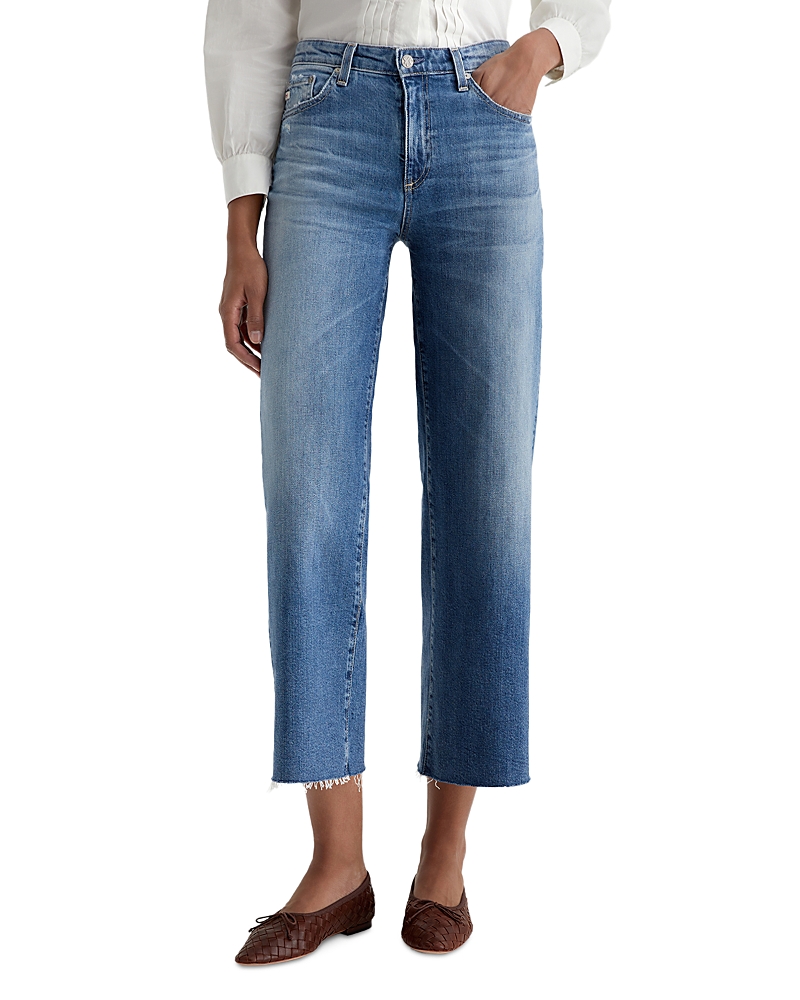 Ag Saige High Rise Wide Leg Cropped Jeans in 16 Years Postcard