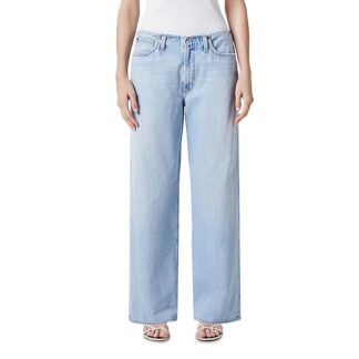 Agolde Lex Low Slung Baggy Jeans in Pale Indigo