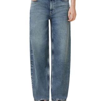 Allsaints Sadie High Rise Ankle Barrel Jeans in Washed Indigo