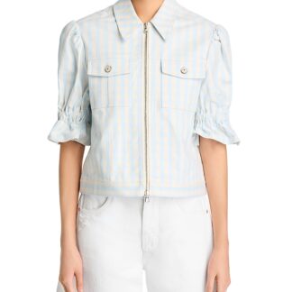 Cinq a Sept Gingham Denim Holly Jacket