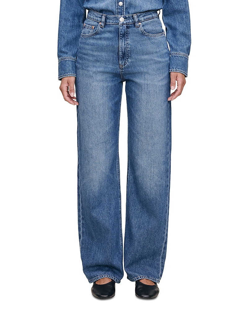 DL1961 Karmine Aura Refined Wide Leg SculptSystem High Rise Jeans in Lapis