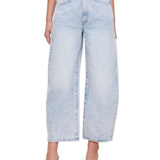 DL1961 Taylor High Rise Cropped Barrel Leg Jeans in Crystal Lake