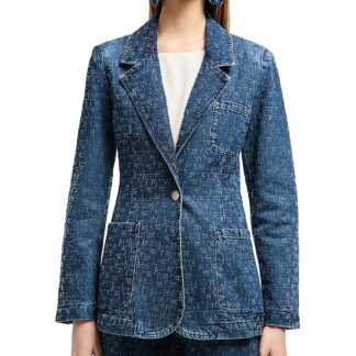 Emporio Armani Denim Rhinestone Blazer