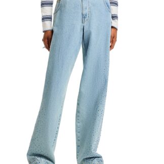Essentiel Antwerp High Rise Wide Leg Jeans in Aqua Blue