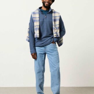 FatFace Tapered Fit 5 Pocket Jeans Light Blue