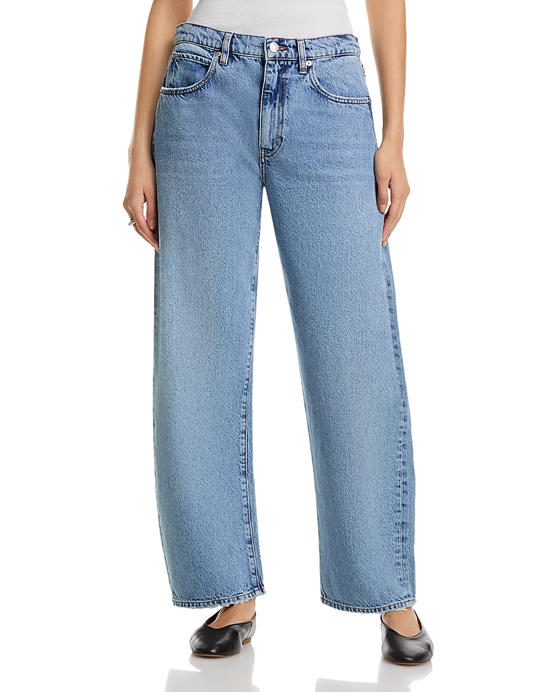 Frame Low Slung Barrel Jeans in Dollhouse