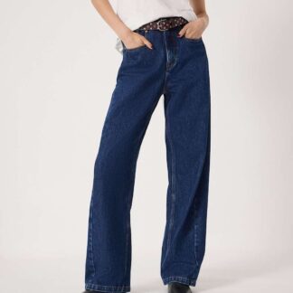 HUSH Mid Rise Straight Leg Jeans Blue Denim