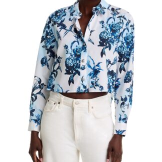 L'Agence Cosette Crop High Low Shirt