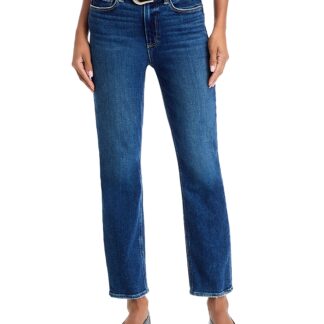 Paige Cindy Straight Leg Raw Edge Jeans in Arpeggio