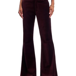 Paige Marlow Clean Front Velvet Flare Pants