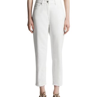 Peserico Mid Rise Straight Jeans in Natural White