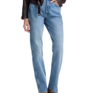 Re/Done 90s Cotton High Rise Loose Wide Leg Jeans in Worn Blue
