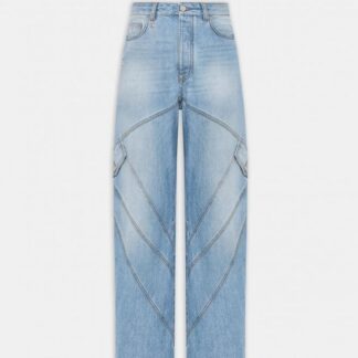AMIRI WOMENS PANELED JEAN Size: 29, colour: BLUE