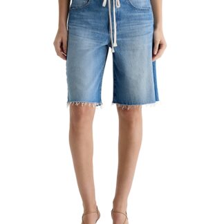 Ag Hattie Cinched High Rise Bermuda Jean Shorts in Sweetwater