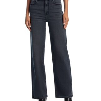 Aqua High Rise Dad Jeans in Black Wash - Exclusive
