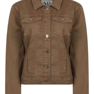 Coats / Jackets Feather Women's Stretch Cotton Denim Jacket in Mocha - Amara Reya / 10 - Tokyo Laundry