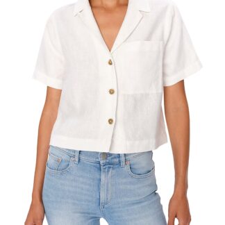 DL1961 Hampton Linen Cropped Shirt