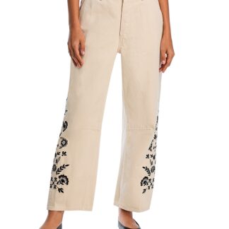 Driftwood Barbara x Nordic High Rise Barrel Jeans in Cream