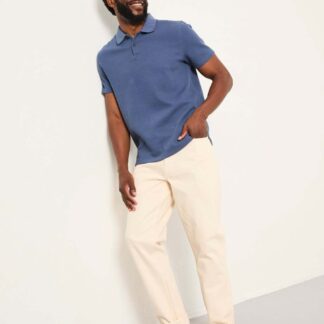 FatFace Cotton Rich Ribbed Polo Shirt Dark Blue Denim