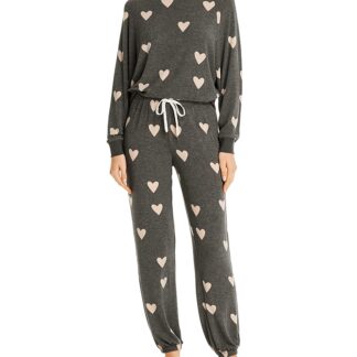Honeydew Star Seeker Pajama Set in Black Heart - Exclusive
