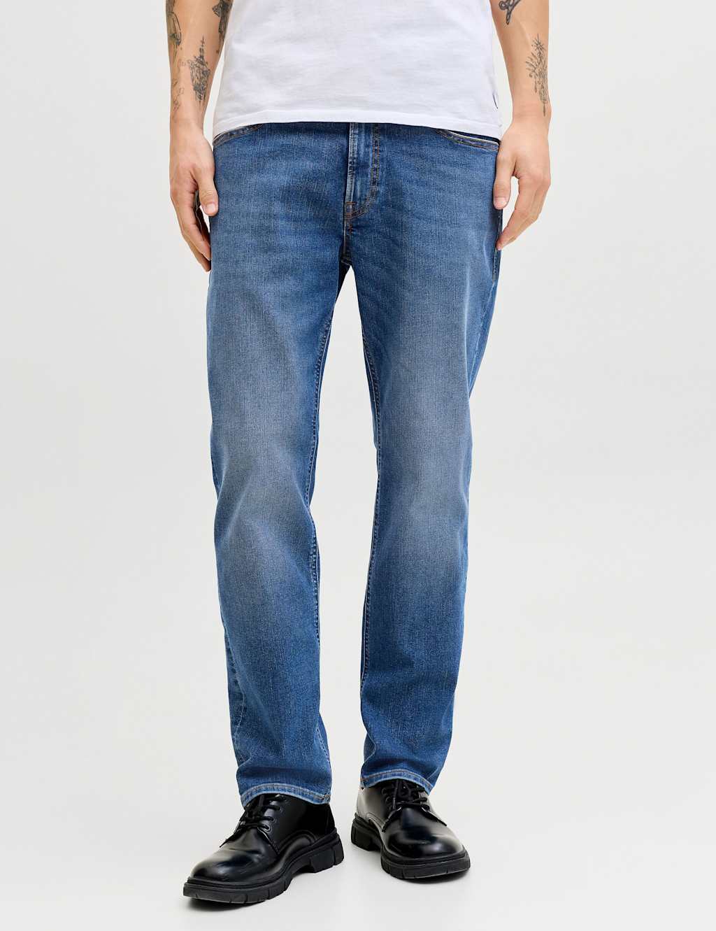 JACK & JONES Cotton Rich Jeans Blue Denim