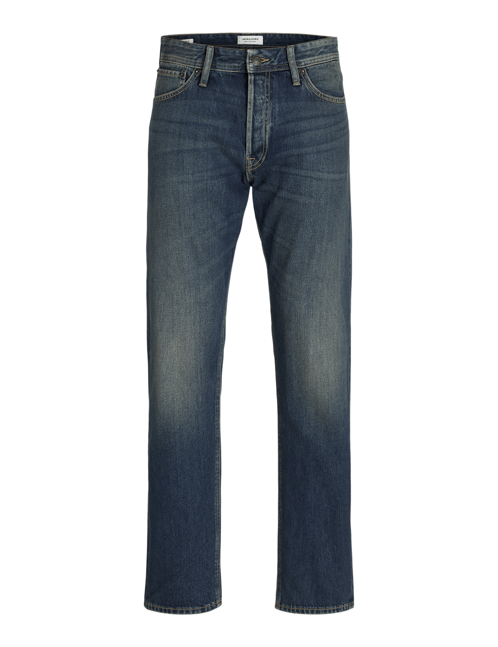 JACK & JONES Regular Fit Pure Cotton 5 Pocket Jeans Blue Denim