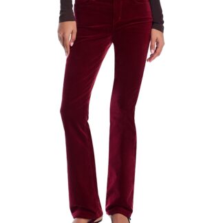 L'Agence Stevie Velvet High Rise Straight Jeans in Dark Syrah
