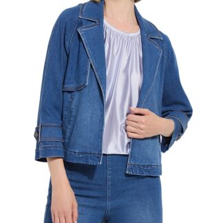 Lysse Jeanne Cropped Denim Trench Coat