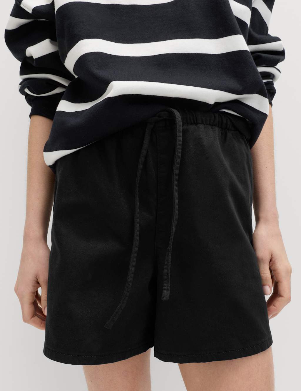 M&S Cotton Rich Shorts Black