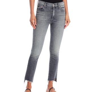 Mother The Insider Crop Step Fray Jeans in Moshpit Memories