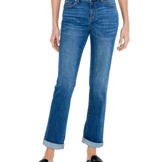 Nic+Zoe Mid Rise Girlfriend Jeans in Atlantic