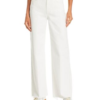 Paige Anessa 31 High Rise Raw Hem Jeans in Tonal Ecru