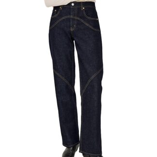Rails Del Mar High Rise Saddle Seam Straight Jeans in Midnight Blue